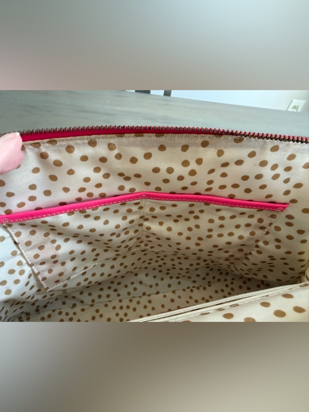 Kate Spade hot pink leather tote bag purse - Picture 9 of 16